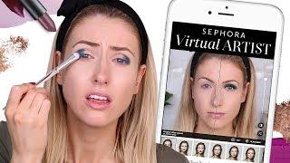 I Tried the SEPHORA VIRTUAL ARTIST MAKEUP APP... YIIIIKES.