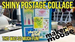 Postage Collage Stamp Stencil and Die options from Waffle Flower