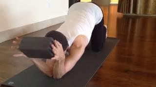 Yoga Tutorial:  Knees Down Shoulder Opener with the Block