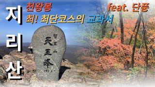 지리산 천왕봉 최단코스의 교과서 feat. 단풍 ㅣ중산리 코스 ㅣ 순두류 버스 ㅣ 로타리 대피소 ㅣ Jirisan Mountain ㅣ Korea Mountain Hiking