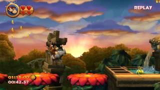 Donkey Kong Country Returns: 3-6 Temple Topple time attack (TAS)