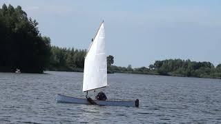 Video 3 - first sail in the Kombi sailing canoe