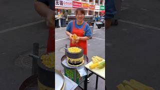 Yummy Fresh Corn Cakes #satisfying #street food #foodie