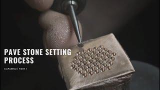 Stone setting process | How to sett macro pave