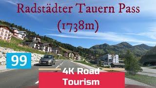 Driving Austria: B99 Radstadt - Mauterndorf - 4K mountain drive over Radstädter Tauern Pass (1738m)