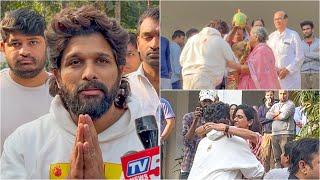 Allu Arjun Release For jail visual at Home￼Sneha Reddy full emotional with Family￼ #alluarjun