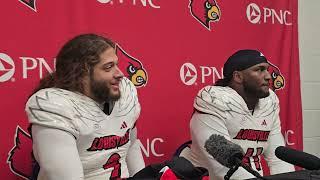 Ashton Gillotte, Ramon Puryear following Louisville’s win at Kentucky