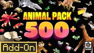 Animal Pack 500+ 1.0 First Look| Minecraft Marketplace Add-On Showcase