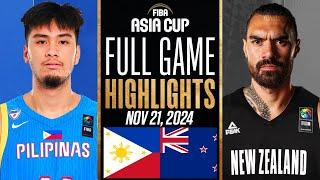 GILAS PILIPINAS vs NEW ZEALAND FULL GAME HIGHLIGHTS NOVEMBER 21, 2024 FIBA ASIA CUP QUALIFIERS 2K25