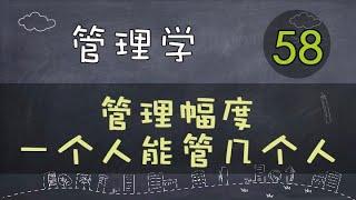 【管理学】  管理幅度 | 一个人能管几个人     #管理学#系列课程