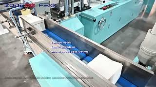 Automatic napkin production line automatically transfer and packing machine with plastic film 2024