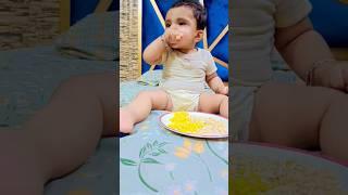 Cute Baby trying to eat food #shorts #baby