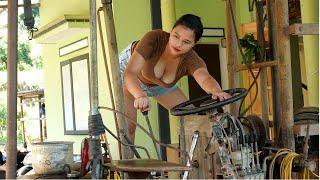 Talented girl first time repairing water well drilling machine will she be successful or not?