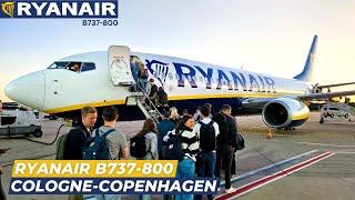 TRIP REPORT / early morning RYANAIR flight! / Cologne Bonn to Copenhagen / Ryanair Boeing 737-800