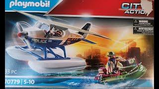 Playmobil City Action - Polizei Wasserflugzeug  Schmuggler Verfolgung  - Unboxing