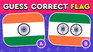 Guess the Correct Flag  | 50 Country Flags Quiz - Easy, Medium, Hard Levels