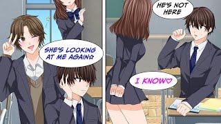 [Manga Dub] The pretty girl is always peeking in my classroom... I thought she was after the hot boy