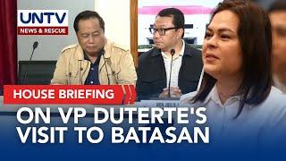 House of Representatives conducts press briefing on the visit of VP Duterte at the Batasan | Nov. 22