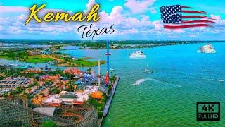 Kemah Boardwalk Drone - Kemah Texas, USA 