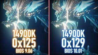 14900K Microcode 0X125 vs 0X129 QHD Game Comparison