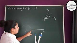 Construction of 60 ° using Compass