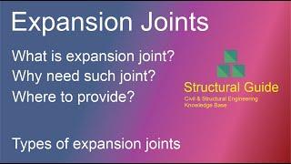 Expansion Joints | Concrete Expansion Joints | What is Expansion Joint | Structural Guide