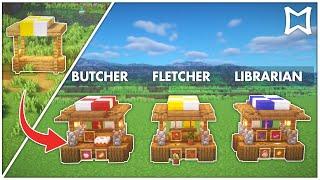 Minecraft Tutorial ► Village Market Stall Transformation | How To Build In Minecraft