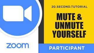 Mute & unmute yourself – Participant Zoom Tutorial #2