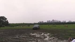 Tata Hexa slide in mud