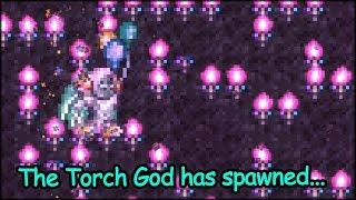 TERRARIA TORCH GOD SECRET BOSS, HOW TO SUMMON & ITEM DROPS (NEW Terraria 1.4.0.5 TORCH GOD BOSS)