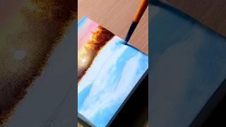 Easy winter landscape painting|acrylic scenery painting#painting#art#shorts#drawing#trending#short