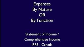 Expenses - By Nature or By Function