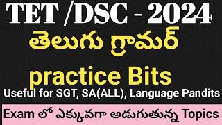 TET|DSC|Telugu grammar bits for TET|ts tet|ts dsc|ap tet|ap dsc|tet and dsc telugu grammar classes