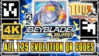 ALL 125 QR CODES BEYBLADE BURST EVOLUTION APP 100% COLLECTION