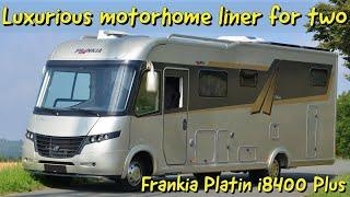 Incredibly luxurious REAR LOUNGE motorhome for two.  Frankia Platin