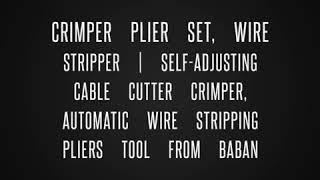 Crimper Plier Set, Wire Stripper from Baban