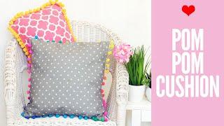 Pom Pom Cushion Tutorial : Fast and Easy Cushion Cover