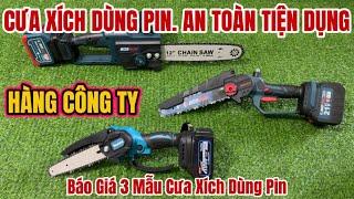 Máy Cưa Xích Pin Giá Rẻ, Máy Cưa Xích Dùng Pin Không Chổi Than Lõi Đồng, Báo Giá Máy Cưa Xích Pin