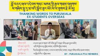 Thanking to Puruwala Ex-students overseas from Puruwala PTA members