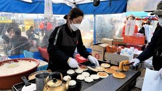 “굽는 동시에 팔리는 역대급 대박 호떡 맛집” 매일같이 줄서서 사먹는 야채 찹쌀 꿀호떡 / korean food hotteok, korean street food