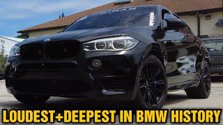 WICKED X6M 3.5" DOWNPIPES AND FULL 3.5" EXHAUST FIRST START! #bmw #viral #automobile #vlog