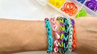 Easy Rubber Band Bracelet (Single Chain With 2 Fingers / no loom)