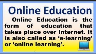 Online Education Advantages and disadvantages essay or speech on Online classes | Smile please world