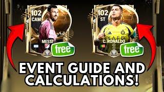 BALLON DOR GLITCH!? CLAIM 102 OVR RONALDO OR MESSI USING THIS BALLON DOR EVENT GUIDE/CALCULATION!