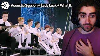 Singer Reacts to EXO 엑소 "ACOUSTIC SESSION + LADY LUCK + WHAT IF.." Live