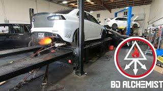 Evo x 2x walbro 255 Fic 2150 injectors 3" intake Chris Robins TRU 3582 spec turbo flex fuel dyno