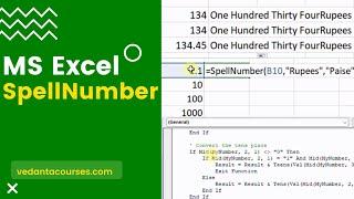 E10 5 SPELLNUMBER with VBA code