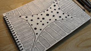 Zentangle Patterns For Beginners | Easy Doodle Pattern | Zentangle Art | Beginner Friendly Art