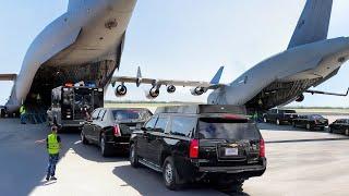 The Insane Logistics of Transporting US President Trump's Armored Convoy