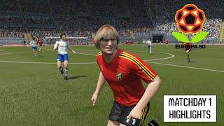 1980 Euro Matchday 1 Highlights | Historic Football Simulation